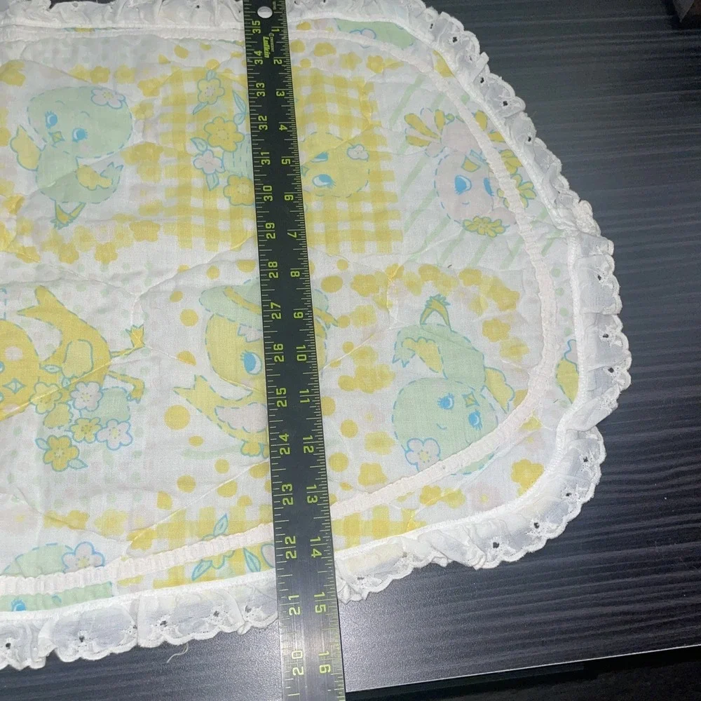 Vintage Baby Changing Table Cover or Seat Cover Baby Chicks & Flowers Pastels